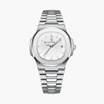 VALROX GENEVE men's steel dress watch with a white dial