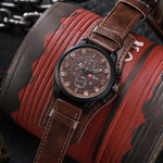 MARBELLA — Vintage Leather Watch – Coffee